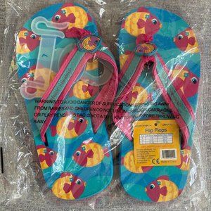 Stephen Joseph Boys' Little Girls' Flip Flops, Fish, size Medium,